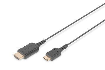 Digitus Кабель DIGITUS HDMI-miniHDMI (AM/СM), Ultra HD, 2.0м, чорний DB-330121-020-S фото