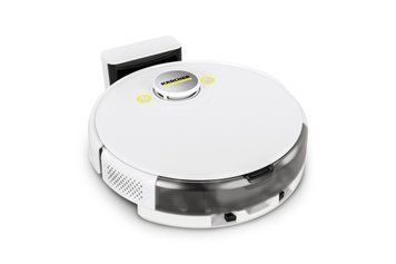 Karcher Робот-пылесос RCV 5, h=9.7см, влажная уборка, конт пыль -0.330л, вода -0.240л, автон. раб. до 120мин, белый 1.269-640.0 фото
