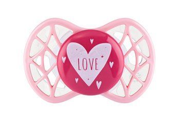 Пустушка Nuvita 7065 Air55 Cool симетрична 0m+ "LOVE" рожево-персикова NV7065PR фото