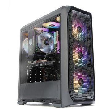 Zalman Корпус N5 MF, без БЖ, 1xUSB3.0, 2xUSB2.0, 4x120mm RGB fans, Acrylic Side Panel, ATX, чорний N5MF фото