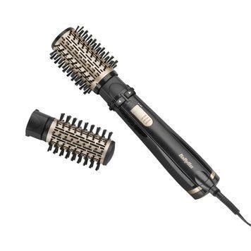 BaByliss Фен-щітка Babyliss Big Hair Dual 1000, 1000Вт, 2 режими, хол. обдув, оберт. насадок, 2 насадки, чорний AS962 фото