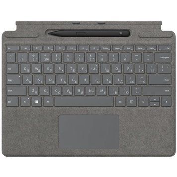 Microsoft Комплект для Surface Pro 9 (клавіатура Pro Signature Platinum + стілус Surface Slim Pen 2 Black) 8X8-00061 фото