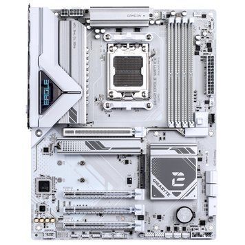 Gigabyte Материнская плата B850 EAGLE WF7 ICE sAM5 B850 4xDDR5 M.2 Wi-Fi BT HDMI DP ATX B850_EAGLE_WF7_ICE фото