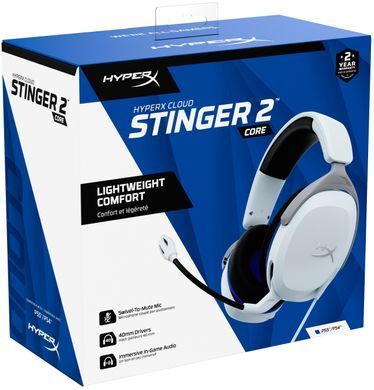 HyperX Гарнітура Cloud Stinger 2 Core PS White 6H9B5AA 6H9B5AA фото