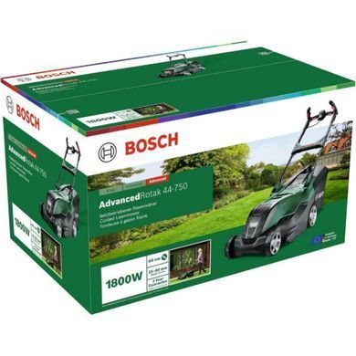 Bosch Газонокосарка мережева AdvancedRotak 44-750 1800Вт 44 см 50л 25-80мм 16.5кг 0.600.8B9.J00 фото