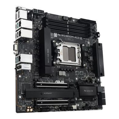 ASUS Материнcька плата ASUS PRO WS B850M-ACE SE sAM5 B850 4xDDR5 M.2 HDMI DP D-Sub USB Type-C mATX 90MB1MN0-M0EAY0 фото