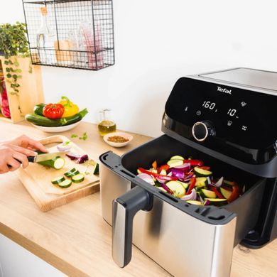 Tefal Мультипечь Easy Fry Mega, 1700Вт, чаша-7.5л, сенсорное управл., 8 программ, пластик, черный EY855D10 фото