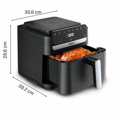 Tefal Tefal air fryer Easy Fry Mega Compact, 1700W, bowl-7.5l, sensor control, plastic, black EY8618E0 фото
