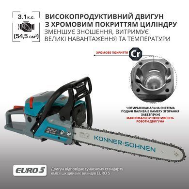 K&ouml;nner & S&ouml;hnen Пила бензиновая KS CS31G-16 40см 54.5см3 5.6кг KSCS31G-16 фото