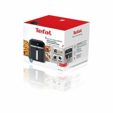 Tefal Tefal air fryer Easy Fry Mega Compact, 1700W, bowl-7.5l, sensor control, plastic, black EY8618E0 фото