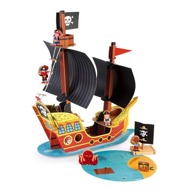 Ігровий набір Janod Корабель піратів 3D J08579 фото