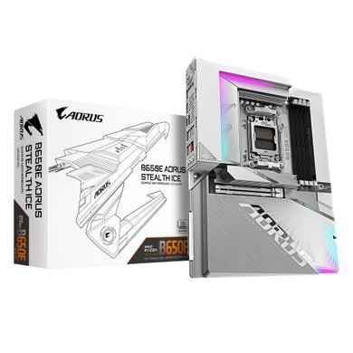 Gigabyte Материнська плата B650E A STEALTH ICE sAM5 B650 4xDDR5 M.2 Wi-Fi BT HDMI DP ATX B650E_A_STEALTH_ICE фото