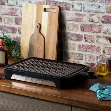 Гриль George Foreman 25850-56 Smokeless BBQ Grill, 1606 Вт, титаное напыление пластин, черный 25850-56 фото