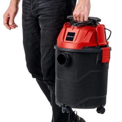 Einhell Пилосос професійний TC-VC 1820, 1250 Вт, пластик 20 л, 180 мбар, шланг 1.5 м, кабель 3 м, 3.6 кг 2342480 фото