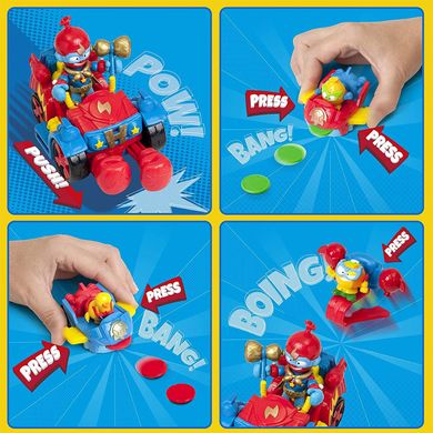 Ігровий набір SUPERTHINGS серії «Kazoom Kids» S1 – БАЛУН-БОКСЕР (3 машинки, Казум-кід, 3 фігурки) PSTSP414IN00 фото