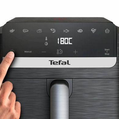 Tefal Tefal air fryer Easy Fry Mega Compact, 1700W, bowl-7.5l, sensor control, plastic, black EY8618E0 фото
