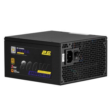 2E Gaming Блок питания Extra Power (800W) >90% 80+ Gold 140mm 1xMB 24pin(20+4) 2xCPU 8pin(4+4) 3xMolex 6xSATA 4xPCIe 8pin(6+2) Modular 2E-EP800GM-140 фото