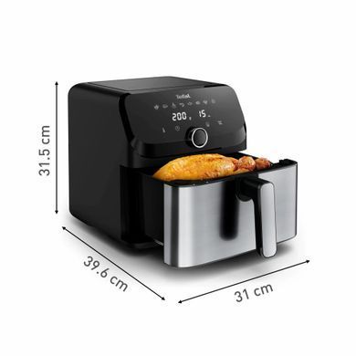 Tefal Мультипечь Easy Fry Mega, 1700Вт, чаша-7.5л, сенсорное управл., 8 программ, пластик, черный EY855D10 фото
