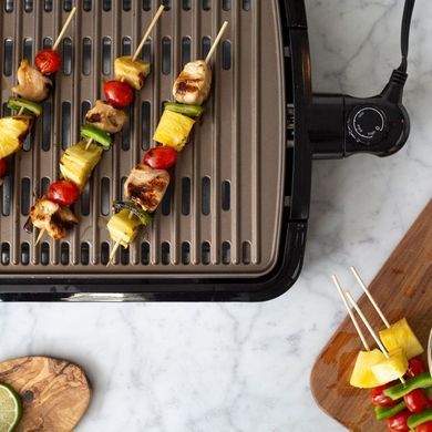 Гриль George Foreman 25850-56 Smokeless BBQ Grill, 1606 Вт, титаное напыление пластин, черный 25850-56 фото