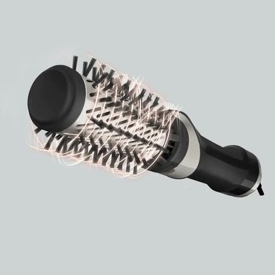 Rowenta Фен-щітка Rowenta Brush Active, 1000Вт, 3 режими, іоніз-я, хол. обдув, оберт. насадка, 3 насадки, кераміка, чорний UB9530F0 фото
