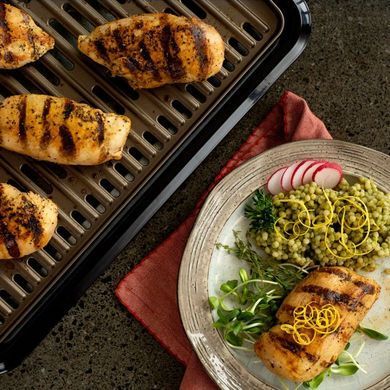 Гриль George Foreman 25850-56 Smokeless BBQ Grill, 1606 Вт, титаное напыление пластин, черный 25850-56 фото