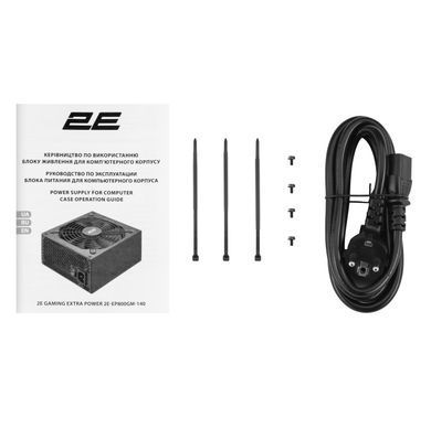 2E Gaming Блок питания Extra Power (800W) >90% 80+ Gold 140mm 1xMB 24pin(20+4) 2xCPU 8pin(4+4) 3xMolex 6xSATA 4xPCIe 8pin(6+2) Modular 2E-EP800GM-140 фото