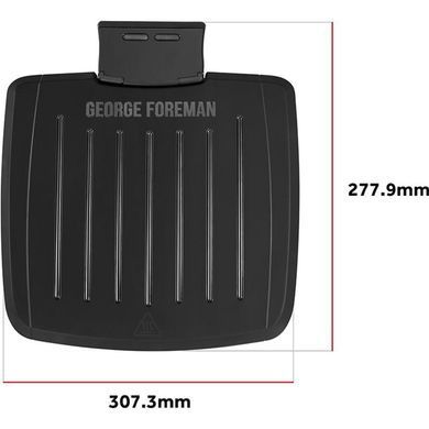 Russell Hobbs Гриль George Foreman прижимной Immersa Medium, 1300Вт, темп. режимов-1, съёмные пластины, металл, пластик, черный 28310-56 фото