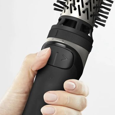 Rowenta Фен-щітка Rowenta Brush Active, 1000Вт, 3 режими, іоніз-я, хол. обдув, оберт. насадка, 3 насадки, кераміка, чорний UB9530F0 фото