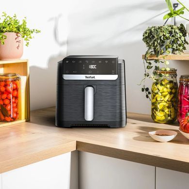 Tefal Tefal air fryer Easy Fry Mega Compact, 1700W, bowl-7.5l, sensor control, plastic, black EY8618E0 фото