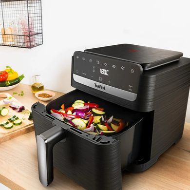 Tefal Tefal air fryer Easy Fry Mega Compact, 1700W, bowl-7.5l, sensor control, plastic, black EY8618E0 фото