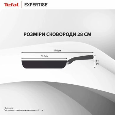 Tefal Tefal Frying Pan, Expertise, 28cm, aluminum, bakelite, black G3210602 фото