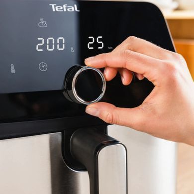 Tefal Мультипечь Easy Fry Mega, 1700Вт, чаша-7.5л, сенсорное управл., 8 программ, пластик, черный EY855D10 фото