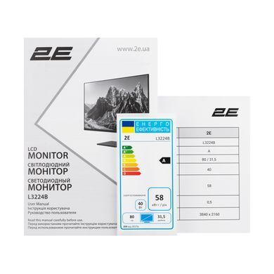 2E Монитор 31.5" L3224B 2xHDMI, DP, VA, 3840x2160, MM 2E-L3224B-01.UA фото