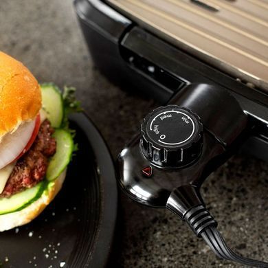 Гриль George Foreman 25850-56 Smokeless BBQ Grill, 1606 Вт, титаное напыление пластин, черный 25850-56 фото