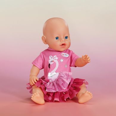 Одежда для куклы BABY BORN &ndash; ПЛАТЬЕ С ФЛАМИНГО (43 cм) 839423 фото