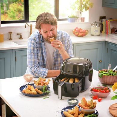 Russell Hobbs Мультипіч SatisFry Air Medium, 1350Вт, чаша-4л, сенсорне керув., алюміній/пластик,чорно-сірий 27160-56 фото