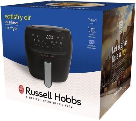 Russell Hobbs Мультипіч SatisFry Air Medium, 1350Вт, чаша-4л, сенсорне керув., алюміній/пластик,чорно-сірий 27160-56 фото