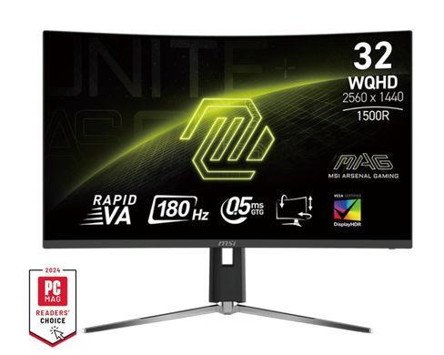 MSI Монітор 31.5" MAG 32CQ6PF 2xHDMI, DP, Audio, VA, 2560x1440, 180Hz, 0.5ms, sRGB 101%, CURVED, AdaptiveSync, HAS 9S6-3DC94M-010 фото