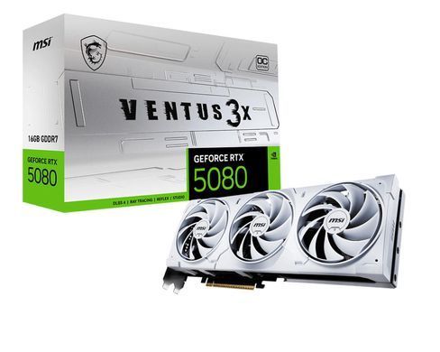 MSI Видеокарта GeForce RTX 5080 16GB GDDR7 VENTUS 3X OC WHITE 912-V531-062 фото