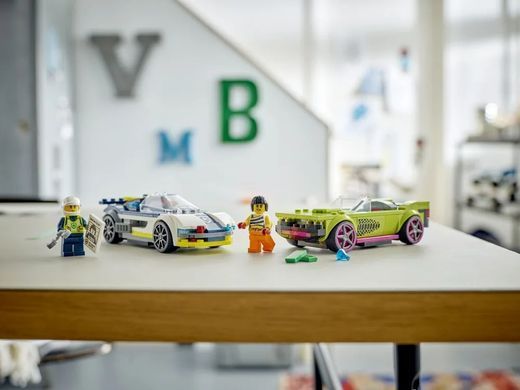 LEGO Конструктор City POLICE CAR AND MUSCLE CAR CHASE(не фіналізована назва) 60415 фото