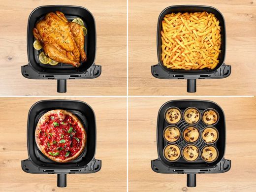 Tefal Мультипечь Easy Fry Mega, 1700Вт, чаша-7.5л, сенсорное управл., 8 программ, пластик, черный EY855D10 фото