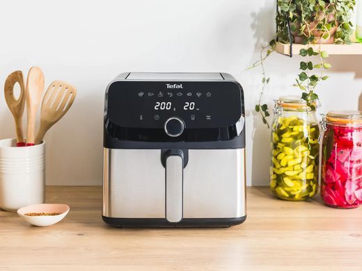 Tefal Мультипечь Easy Fry Mega, 1700Вт, чаша-7.5л, сенсорное управл., 8 программ, пластик, черный EY855D10 фото