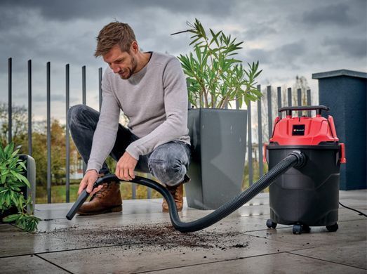 Einhell Пилосос професійний TC-VC 1820, 1250 Вт, пластик 20 л, 180 мбар, шланг 1.5 м, кабель 3 м, 3.6 кг 2342480 фото
