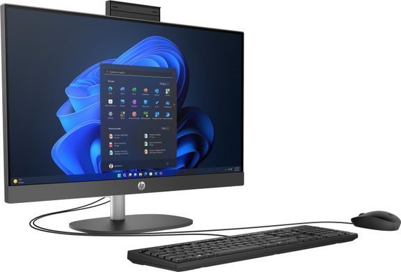 HP Комп'ютер персональний моноблок 240-G10 23.8" FHD IPS AG, Intel i3-N300, 16GB, F512GB, UMA, WiFi, кл+м, 3р, Win11P, чорний 936H3EA фото
