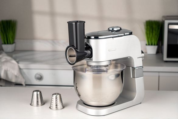 Кухонная машина Ardesto KMCH-K1500SS, 1500Вт, чаша-металл, корпус-металл, насадок-10, серебристо-серый KMCH-K1500SS фото
