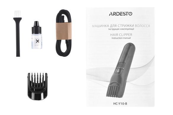 Машинка для стрижки Ardesto HC-Y10-B/5 Вт/чорний/LED-індикація заряду HC-Y10-B фото