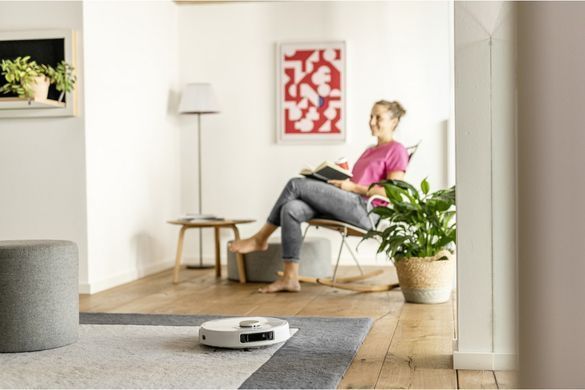 Karcher Робот-пылесос RCV 5, h=9.7см, влажная уборка, конт пыль -0.330л, вода -0.240л, автон. раб. до 120мин, белый 1.269-640.0 фото