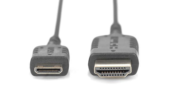 Digitus Кабель DIGITUS HDMI-miniHDMI (AM/СM), Ultra HD, 2.0м, чорний DB-330121-020-S фото
