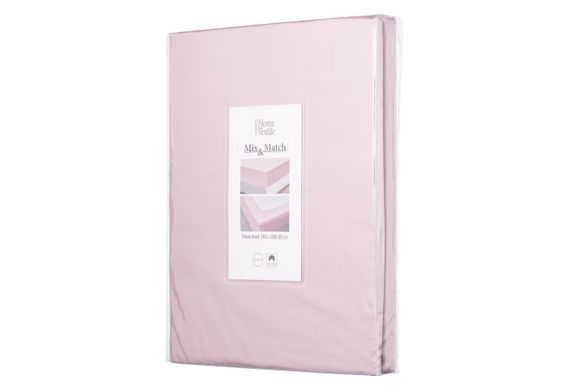 ARDESTO Простынь на резинке Mix&Match, 180x200+30см, 100% хлопок, сатин, пудра