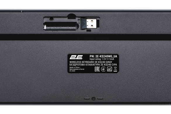2E Клавіатура KS240 WL BT EN/UKR Grey 2E-KS240WG_UA фото